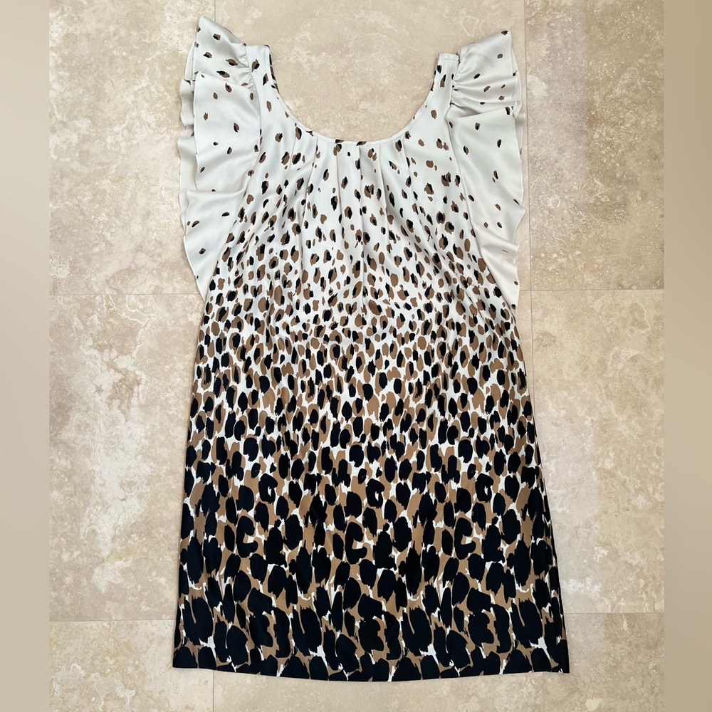 JB by Julie Brown Flutter Sleeve Spotted Dress M